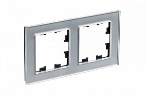 2 постовая рамка, стекло алюминий