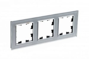 3 постовая рамка, стекло алюминий