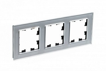 3 постовая рамка, стекло алюминий