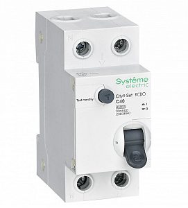 Systeme electric city9 set Авт. выкл. диф. тока (АВДТ) 1p+n С 40А 4.5ka 30мА Тип aС 230В se c9d34640