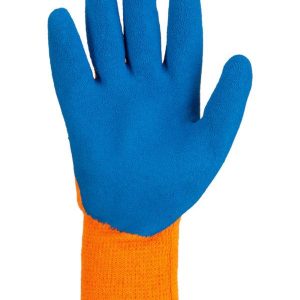 Перчатки плотной вязки акрил с латексным покрытием, "Рельеф", оранж., 10, 10 кл., 125 г, 1 пара, tdm