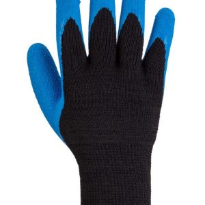 Перчатки х/б плотной вязки с латексным покрытием, "Рельеф", черные, 10, 10 кл., 125 г, 1 пара, tdm