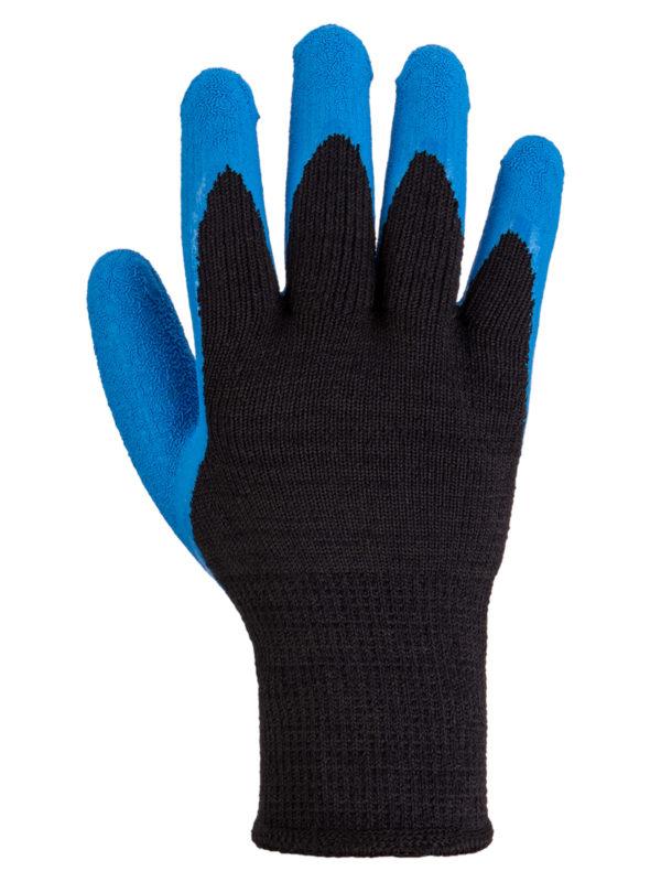 Перчатки х/б плотной вязки с латексным покрытием, "Рельеф", черные, 10, 10 кл., 125 г, 1 пара, tdm