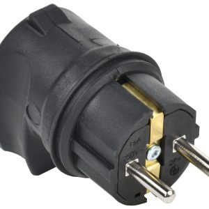 Iek generica Вилка с боковым вводом 16А ip44 черная evk21 016 01 44 k02 g