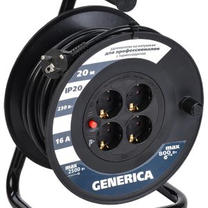 Iek generica Катушка УК20 с т/з 4 места 2p+pe/20м 3х1,5мм2 wkp20 16 04 20 g