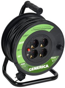 Iek generica Катушка УК30 с т/з 4 места 2p+pe/30м 3х1,5мм2 wkp20 16 04 30 g