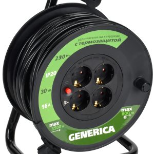 Iek generica Катушка УК30 с т/з 4 места 2p+pe/30м 3х1,5мм2 wkp20 16 04 30 g