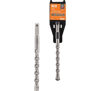 Бур по бетону, 12?160?100 мм, sds plus, 4 резца, пластиковый держатель, 1 шт, "Рубин" tdm