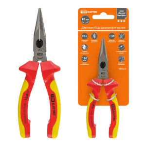 Длинногубцы диэлектрические, 160 мм, 1000 В, cr v, «ЭкспертЭлектрик» tdm