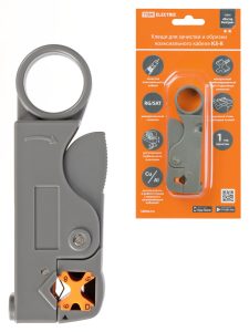 Клещи КЗ К, зачистка коаксиального кабеля rg 58/59/6/sat, регулируемые ножи, «МастерЭлектрик» tdm