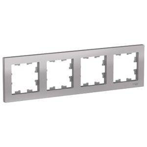 Systeme electric atlasdesign Алюминий Рамка 4 ая, универсальная se atn000304