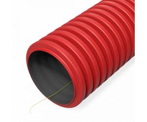 Труба гофрированная двустенная ПНД гибкая тип 1250 (sn18) с/з красная d160 мм (50м/50м уп/пал) Пром