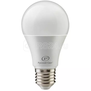Лампа светодиодная rs a60 e27 12w 220 240v 4000К 12Вт 1200лм ra 90 грушевидная Русский Свет 15010345
