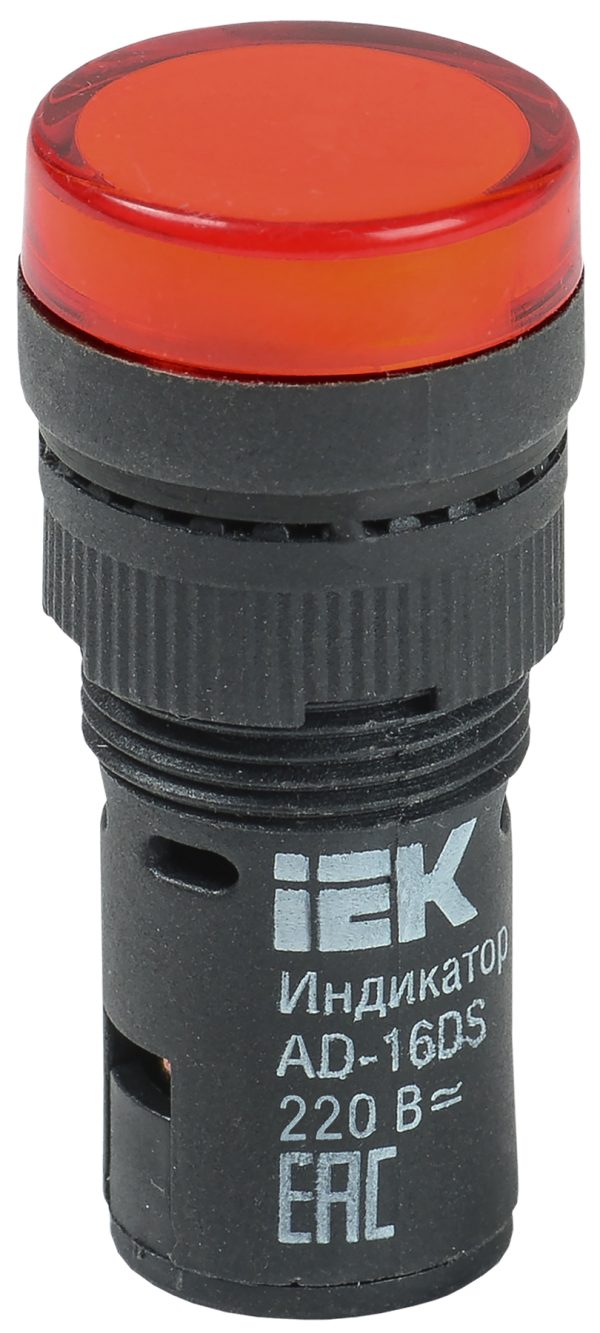 Iek Лампа ad16ds(led)матрица d16мм красный 230В ac bls10 adds 230 k04 16