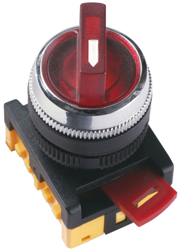 Iek Переключатель АnС 22 2 2 полож. крас. неон/240В i o 1з+1р bsw10 anc 2 k04