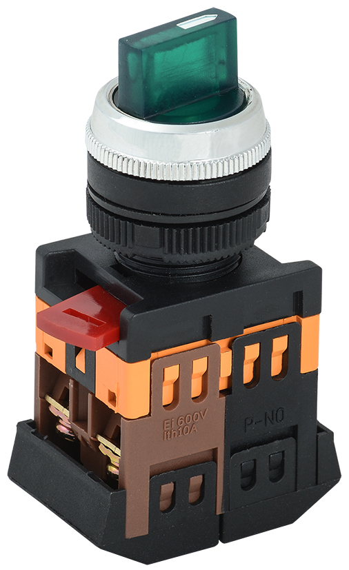 Iek Переключатель АnСlr 22 3 на 3 фикс. полож. зеленый неон/240В i o 1з+1р bsw10 anclr 3 k06