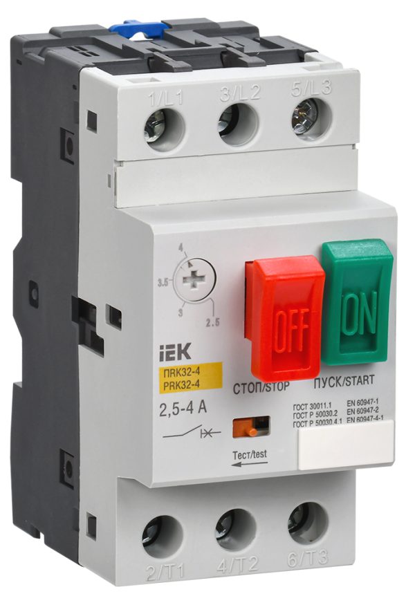 Iek Пускатель ПРК32 4 in=4a ir=2,5 4a ue 660В dms11 004