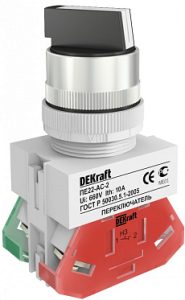 25051dek ПЕ22 ac 2 blk переключатель 2 фикс. положения, стандартная ручка без инд. черная