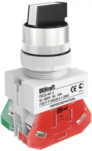 25052dek ПЕ22 ac 3 blk переключатель 3 фикс. положения, стандартная ручка без инд. черная