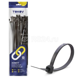 Хомут кабельный нейлоновый черн. 4.8х300 (уп.100шт) tokov electric tke hns 4.8 300 b/100