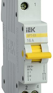 Iek karat Выключатель разъединитель трехпозиционный ВРТ 63 1p 16А mpr10 1 016