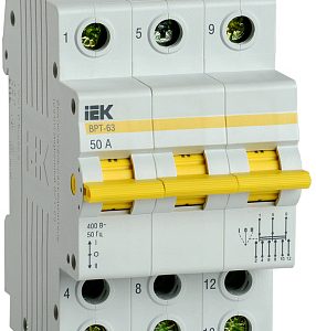 Iek karat Выключатель разъединитель трехпозиционный ВРТ 63 3p 50А mpr10 3 050