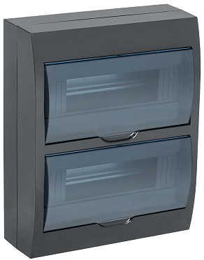 Iek krepta 3 Корпус пластиковый ЩРН П 24 ip41 черный откр.монтаж mkp12 n 24 41 k02