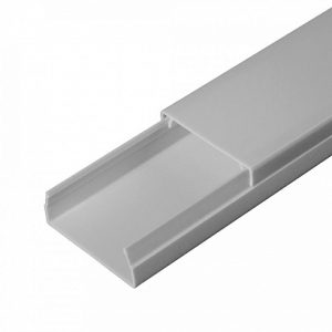 Кабель канал серый ral 7035 2 й замок в п/э 40х16 мм (56м/уп) Промрукав
