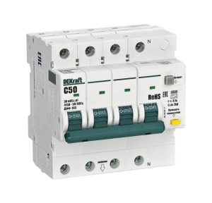 16406dek АВДТ 3p+n 50А 30мА ac х ка c ДИФ 103 6кА нов.