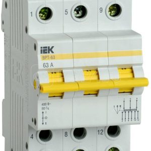 Iek karat Выключатель разъединитель трехпозиционный ВРТ 63 3p 63А mpr10 3 063