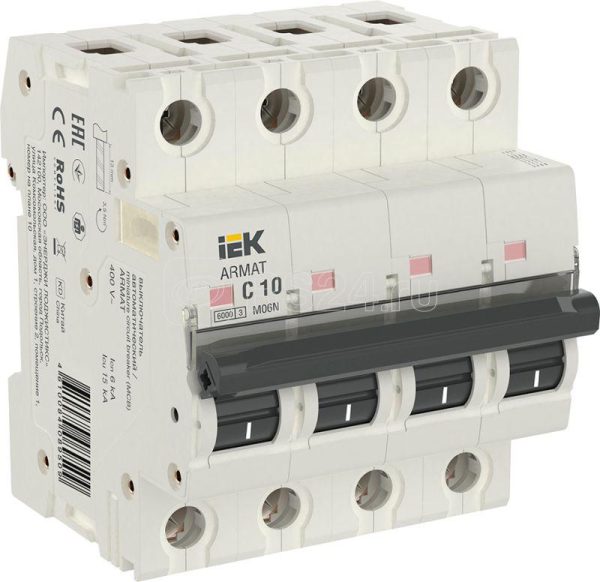 Iek armat Автоматический выключатель m06n 4p c 10А ar m06n 4 c010