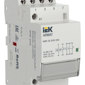 Iek armat Контактор модульный kmr 25А 230В ac 2НО 2НЗ ar kmr10 025 22 230