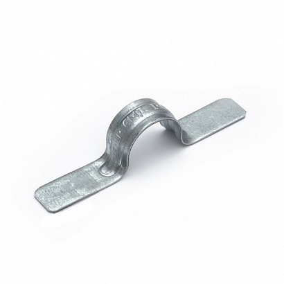 Скоба металлическая двухлапковая СМД d25 26 мм для монтажного пистолета (без отверстий) (100шт/600шт