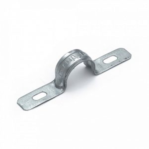 Скоба металлическая двухлапковая усиленная противопожарная СМДУ d16 17 мм (100шт/1000шт уп/кор) Пром