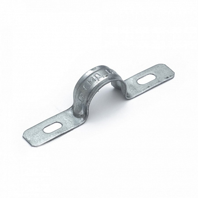 Скоба металлическая двухлапковая усиленная противопожарная СМДУ d19 20 мм (100шт/800шт уп/кор) Промр