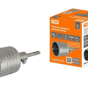 Коронка ударная по кирпичу и бетону, победит, sds plus, d 68 мм, М22, в сборе, "Гранит" tdm