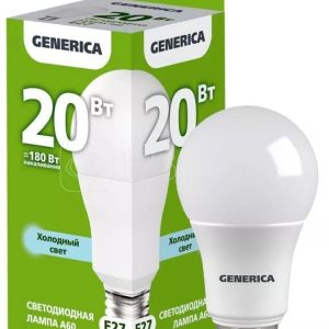 Iek generica Лампа led a60 груша 20Вт 230В 6500К e27 ll a60 20 230 65 e27 g