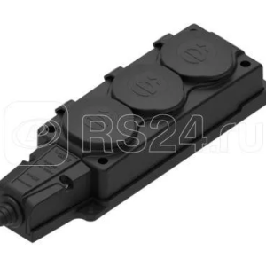 Mst4103bk multiset Колодка 3х розетка 2К+З каучуковая 16А/250В ip44 Чёрная