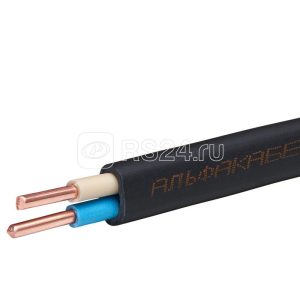 Кабель ВВГ Пнг(А) ls 2х1.5 ОК (n) 0.66кВ (уп.100м) АЛЬФАКАБЕЛЬ 656678