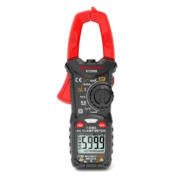 Токовые клещи цифровые kt 206b серия proline (КВТ)