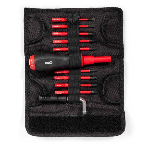 Отвертка диэлектрическая динамометрическая со сменными битами НИО 3309 серия СЛИМ (КВТ)