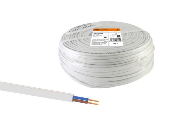 Шнур ШВВП 2х0,5 ГОСТ (100м), белый tdm