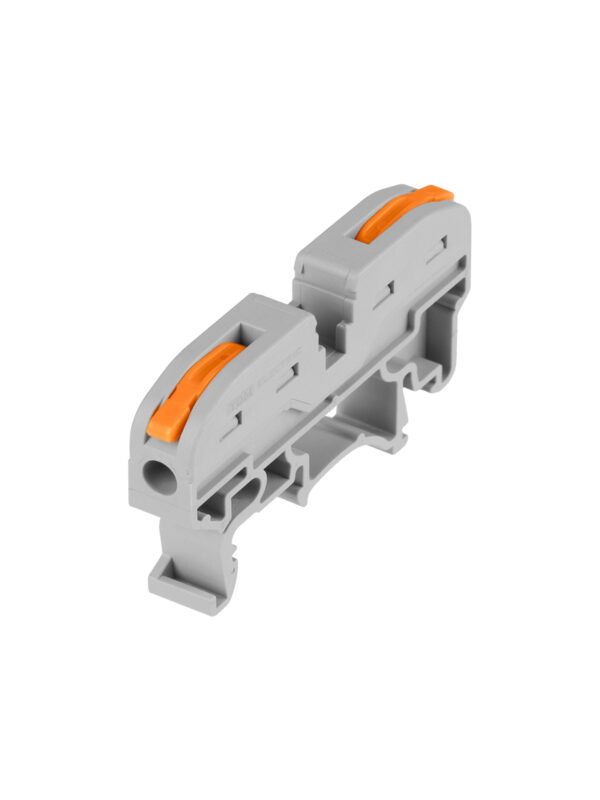 Соединительная проходная клемма СК 421 на din рейку, серая, 4мм2 (10 шт/упак) tdm