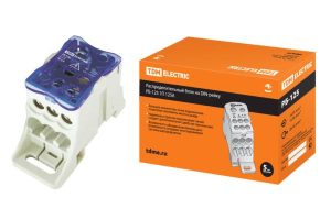 Распределительный блок на din рейку РБ 125 1П 125А (1х35+1x16/6x16) tdm