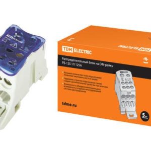 Распределительный блок на din рейку РБ 125 1П 125А (1х35+1x16/6x16) tdm