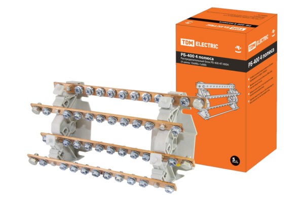 Распределительный блок РБ 400 4П 400А (4 шины11xm6+1хm8) tdm