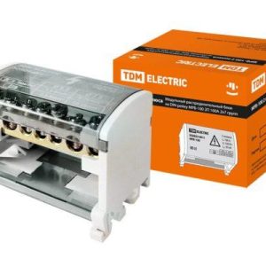 Модульный распределительный блок на din рейку МРБ 100 2П 100А 2х7 групп tdm