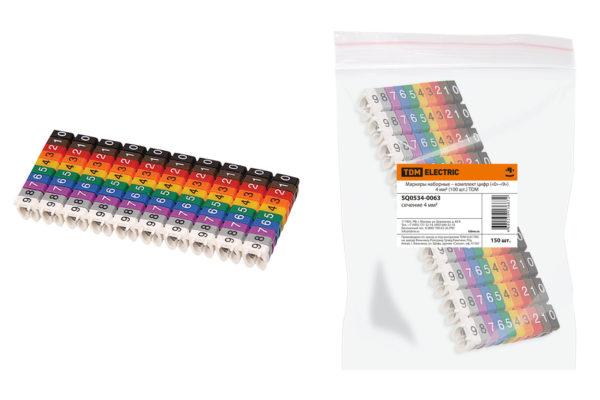 Маркеры наборные – комплект цифр («0» «9») 4 мм2 (100 шт.) tdm