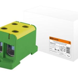 Клемма вводная силовая КВС 4 ввода 6 50 кв.мм. желтая/зеленая tdm