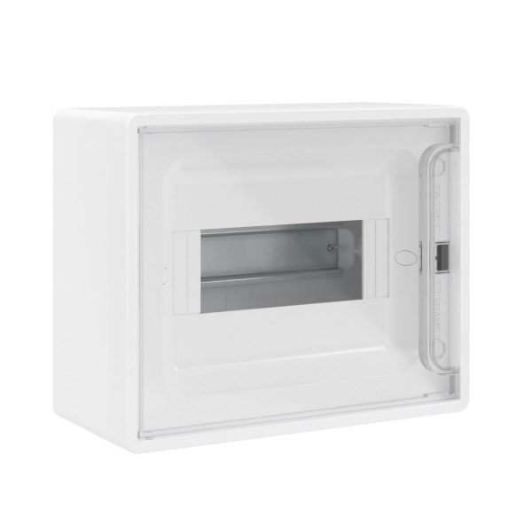 Dkc frame Щиток 8 мод настенный , белый с прозрачной дверцей, с 2 шинами pen на 6 и 8 отв. f08w1wtdk